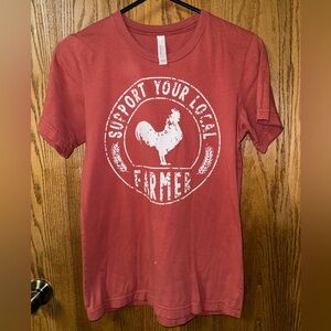 Bella Canvas Rust Red Distressed Graphic Tee